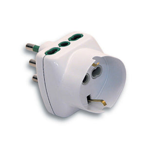 FME 87.240 BL ADATTATATORE 16A 2P+T 2 BIPAS SCHUKO- FANTON- 1,0 pz