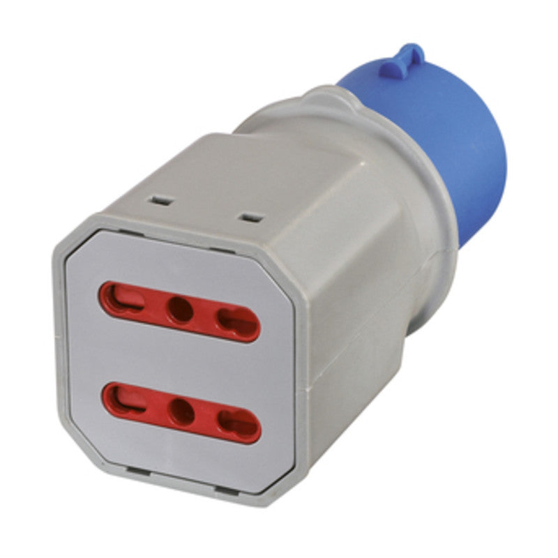 ADATTATORE INDUSTRIALE 16A 220V 2PR BIP IP44 FIG. 7- ELECTRALINE 3PMARK- 10,0 pz