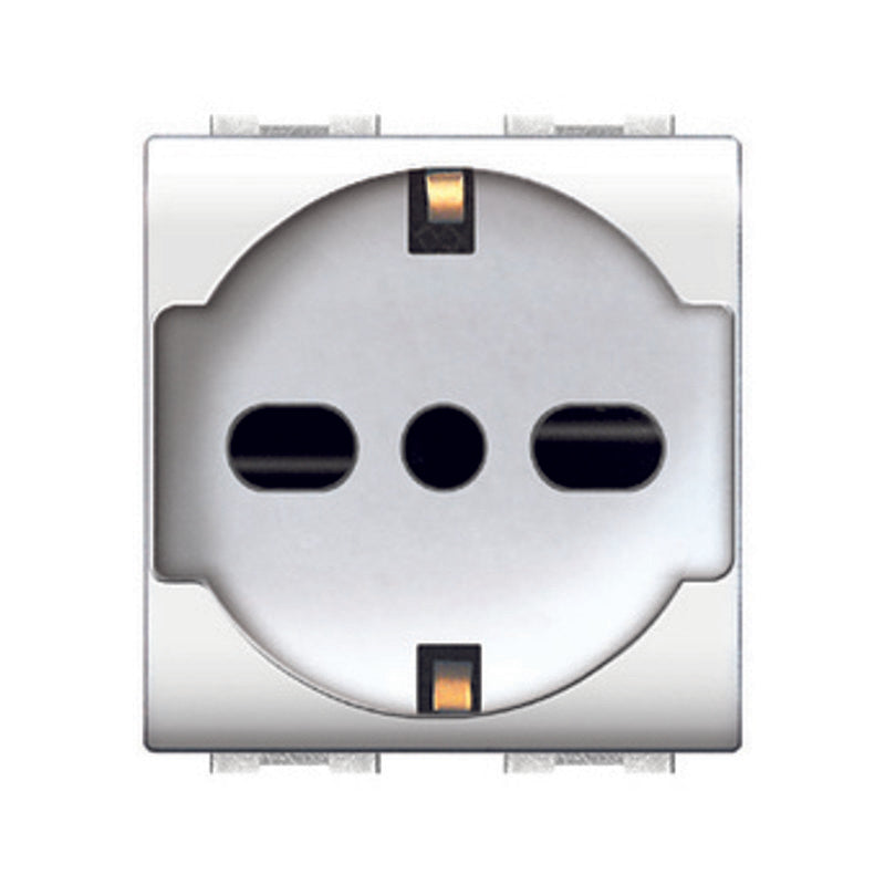 LIFE 4050 WH PRESA SCHUKO BIPASSO BIANCO- ELETTROCANALI- 6,0 pz