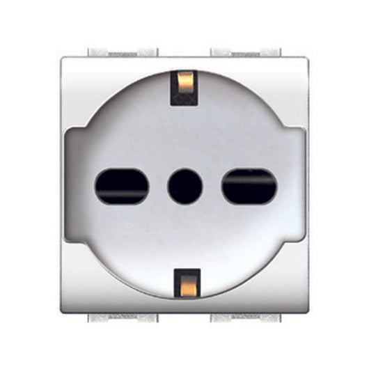 LIFE 4050 WH PRESA SCHUKO BIPASSO BIANCO- ELETTROCANALI- 6,0 pz