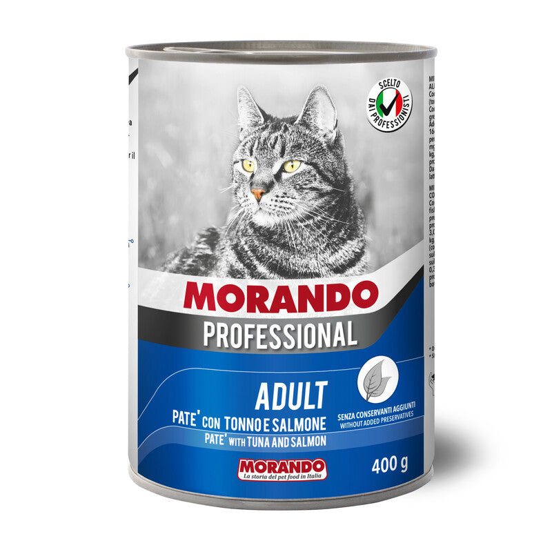 CIBO GATTO MORANDO LATT 400 G PAT TONNO SALMON- 24,0 pz