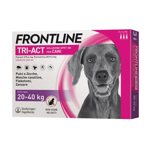 FRONTLINE TRI-ACT 20-40 KG 3 PIPETTE- FRONTLINE- 1,0 pz