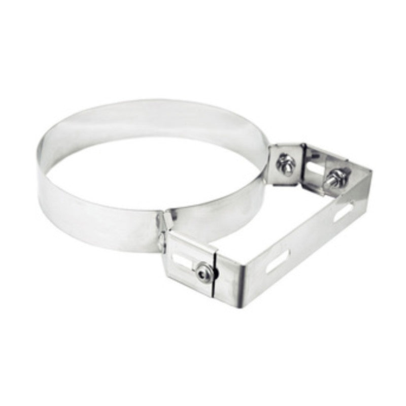 COLLARE INOX C/STAFFA P/TUBO STUFA 25 CM- 1,0 pz