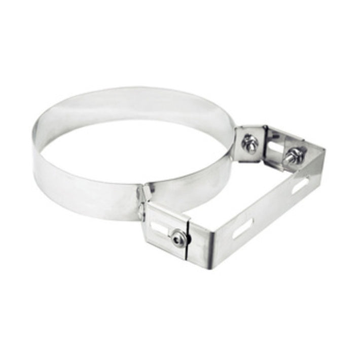 COLLARE INOX C/STAFFA P/TUBO STUFA 25 CM- 1,0 pz