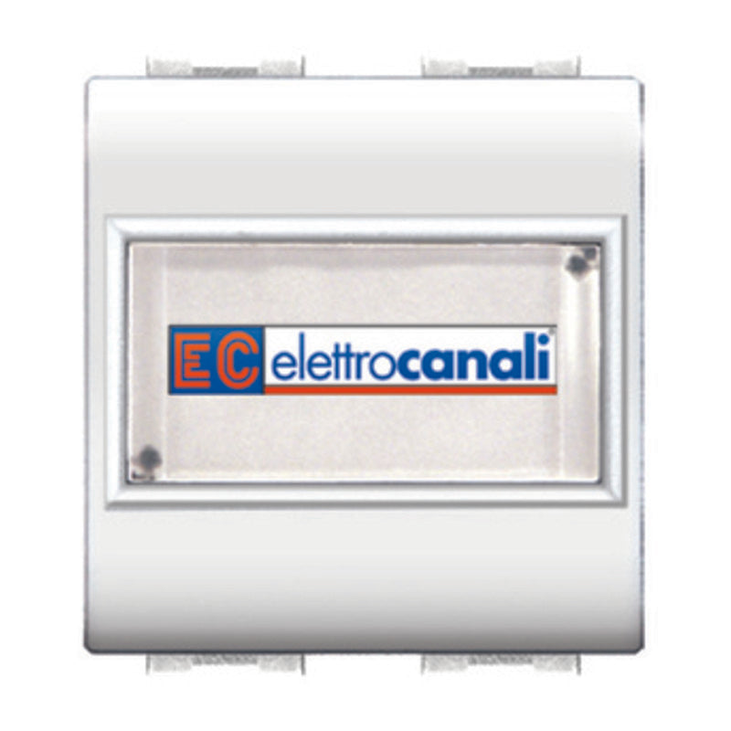 LIFE 4025 WH PULSANTE C/PORTANOME BIANCO- ELETTROCANALI- 6,0 pz