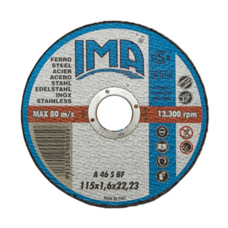 IMA DISCO P/FERRO PIANO D 115X1,6 MM CONF 5 PZ- IMA- 10,0 confezione