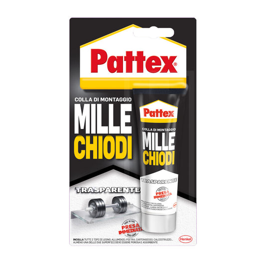 PATTEX MILLECHIODI FORTE PRESA TRASPARENTE 40 G BL- HENKEL ITALIA- 12,0 pz