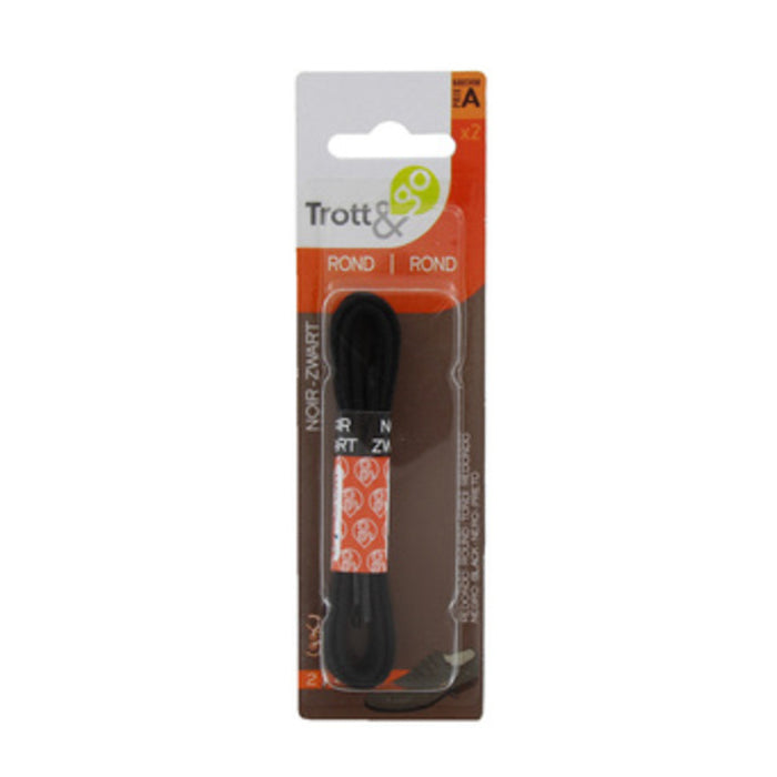LACCI P/SCARPE TONDI 45 CM  2 PAIA NERO- GUBRA- 3,0 pz