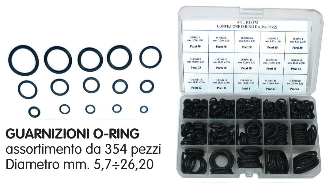 CASSETTA O-RING MISTA 354 PZ- AMAFLEX- 1,0 confezione
