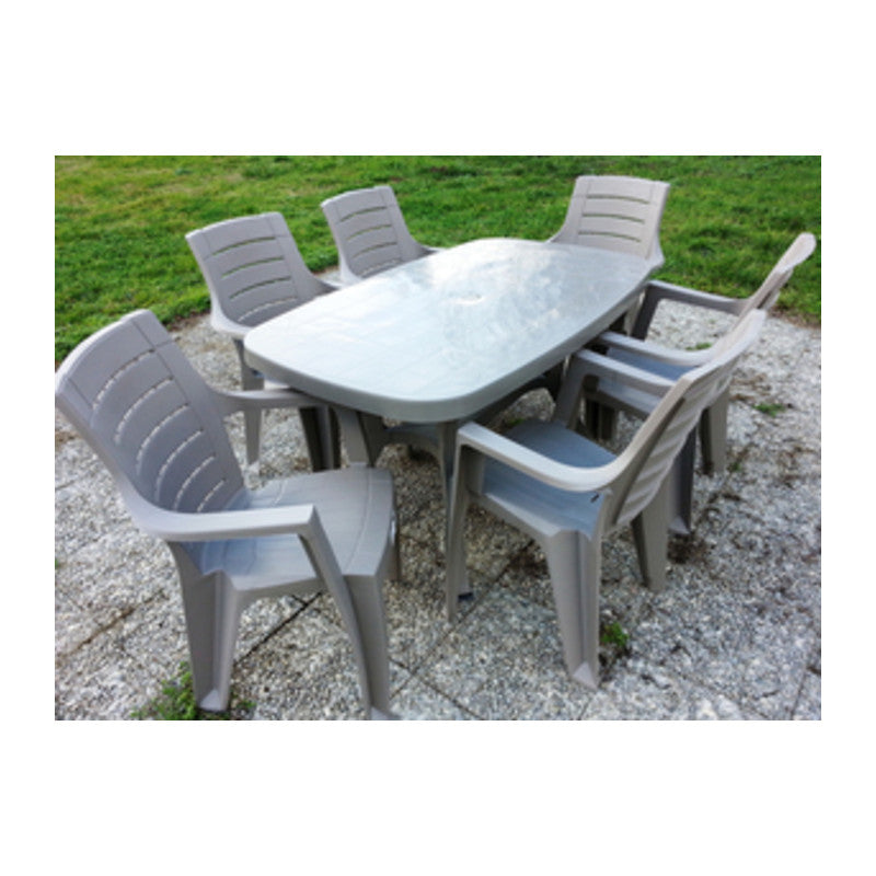 TAVOLO RESINA CLEOPATRA C/INCROCIO 136X82 CM TORT- DIMAPLAST 2000- 1,0 pz