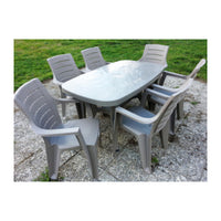 TAVOLO RESINA CLEOPATRA C/INCROCIO 136X82 CM TORT- DIMAPLAST 2000- 1,0 pz