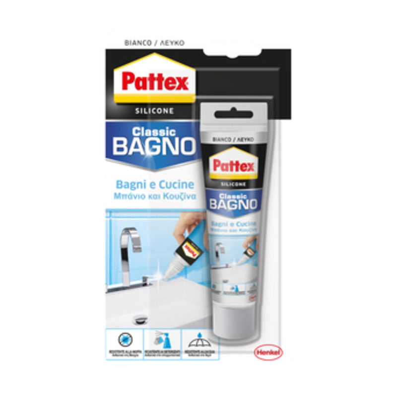 PATTEX SILICONE CLASSIC BAGNI E CUCINE 50 ML- HENKEL ITALIA- 12,0 pz