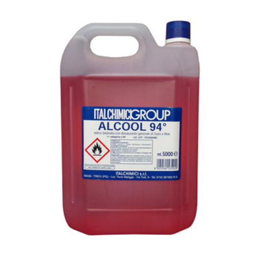 ALCOOL DENATURATO 94 CERTIFICATO 5 L LA SOVRANA- ITALCHIMICI- 3,0 pz