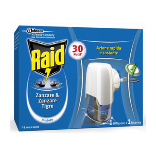 ANTIZANZARE RAID ELETTROEM E LIQUIDO 30 NOTTI- S.C.JOHNSON ITALY- 12,0 pz