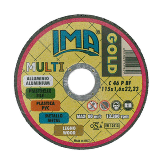 IMA DISCO UNIVERSALE GOLD PIANO D 115X1,6 MM- IMA- 50,0 pz
