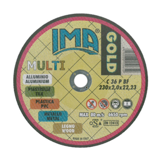IMA DISCO UNIVERSALE GOLD PIANO D 230X2,0 MM- IMA- 50,0 pz