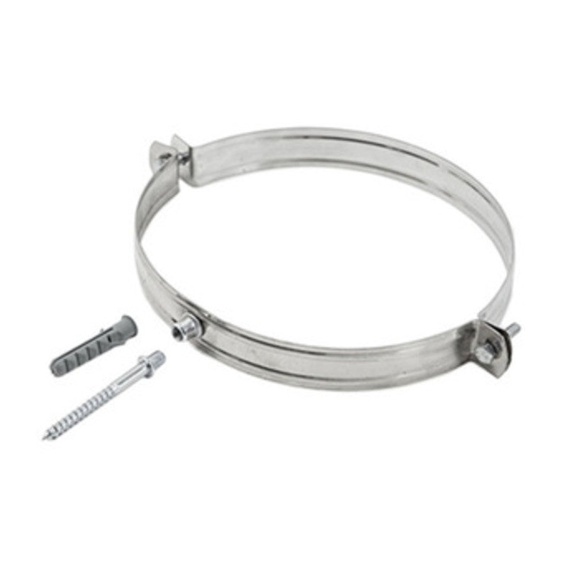 COLLARE INOX C/TASSELLO P/TUBO STUFA 10CM- 10,0 pz