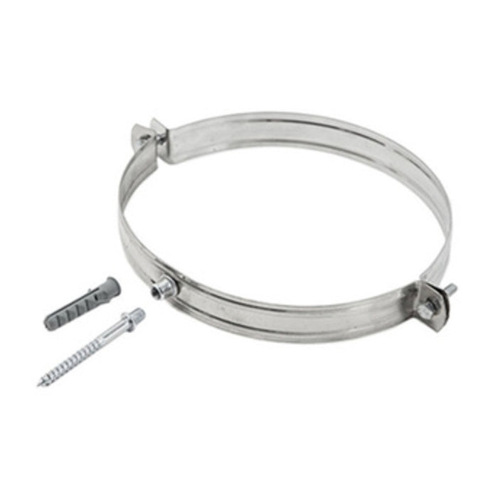 COLLARE INOX C/TASSELLO P/TUBO STUFA 10CM- 10,0 pz