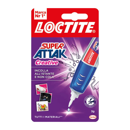ADESIVO SUPER ATTAK CREATIVE 3 G- HENKEL ITALIA- 12,0 pz