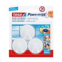 GANCIO ADESIVO TESA POWERSTRIPS TONDO BIANCO 3 PZ- TESA- 6,0 confezione