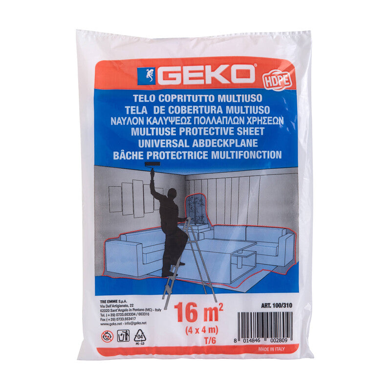 TELONE COPRITUTTO POLIETILENE 4X 4 M 100 G HD 6MY- ELEPACKING- 130,0 pz