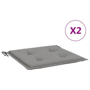 Cuscini per Sedia 2 pz | Cuscini per sedie Grigi 50x50x4 cm in Tessuto Oxford