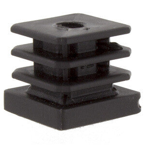 PUNTALE ALETTATO 50X50 MM FORATO 10MA PLAST NERO- 50,0 pz