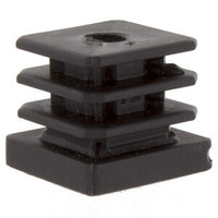 PUNTALE ALETTATO 40X40 MM FORATO 10MA PLAST NERO- 25,0 pz