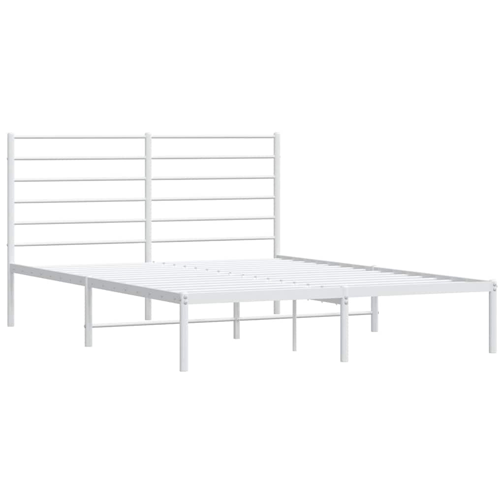Giroletto con Testiera Metallo Bianco 140x190 cmcod mxl 97345