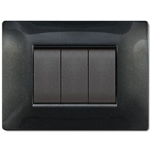 PLACCA LIFE Q LIVING PLAST NERO GLITTERING      4P- 1,0 pz