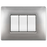 PLACCA LIFE Q LIVING PLAST ALLUMINIO CHIARO 4P- 1,0 pz