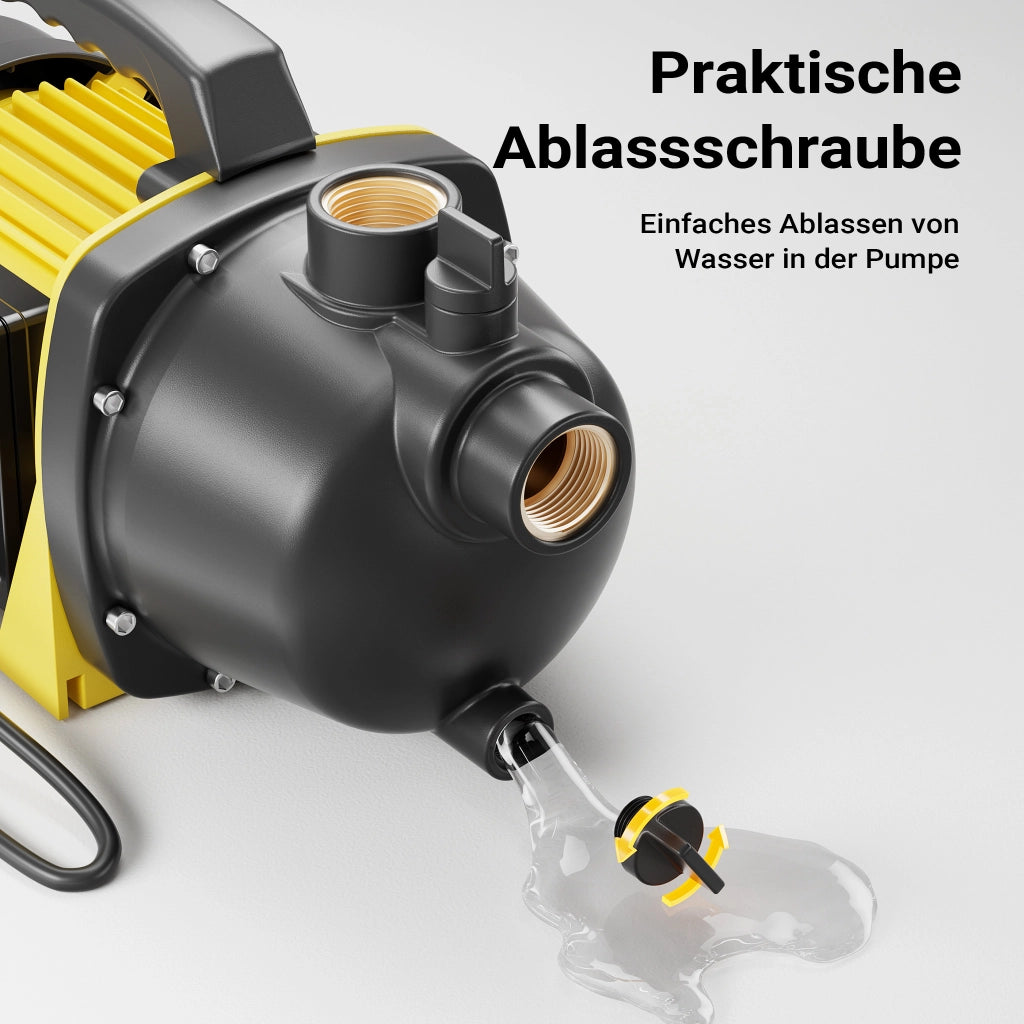 Pompa da giardino autoadescante 2800l/h 600W max 35m con maniglia Elettropompa