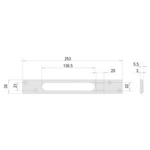 CISA 06220.20.0 CONTROPIASTRA SERRATURA ELETTICA- 1,0 pz