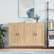 Armadietti a Parete 2 pz Rovere Sonoma in Legno Multistrato 3198036