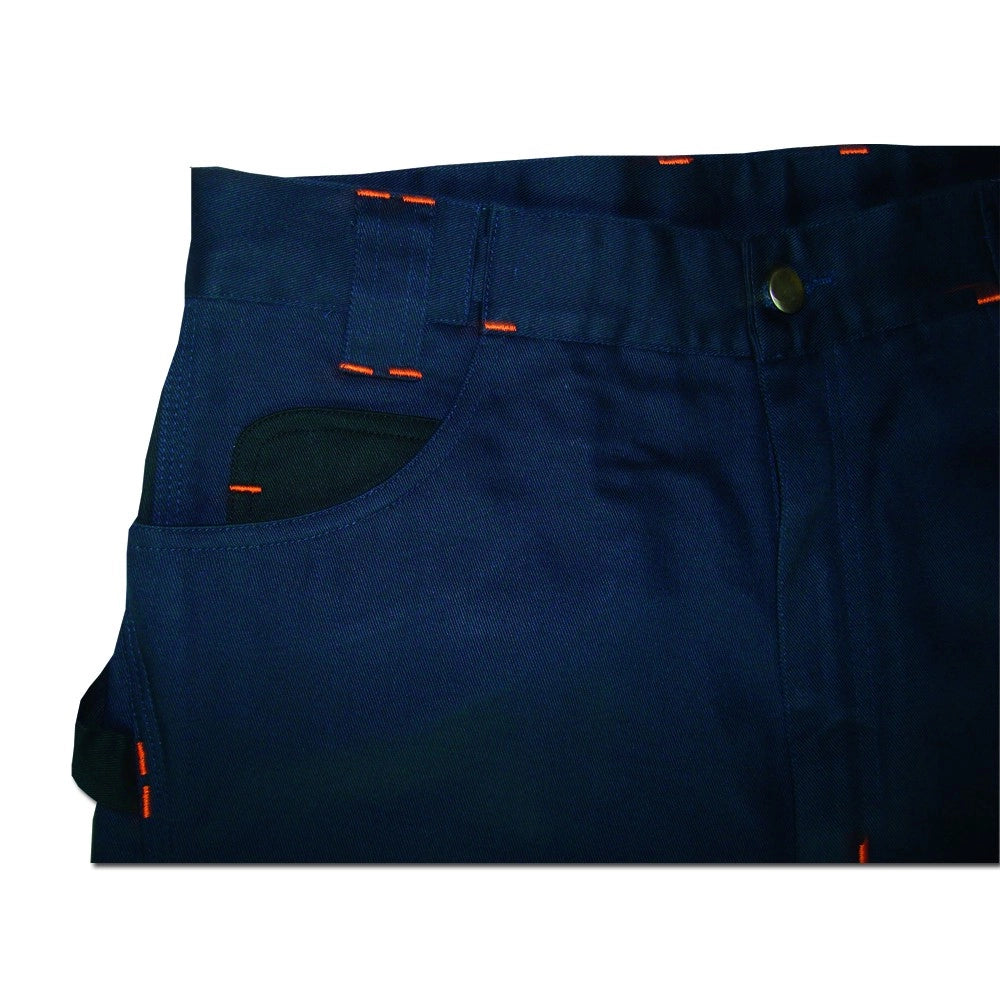Multipack da 5 pz tg. xl pantaloni da lavoro professionali delta 240 gr blu/nero
