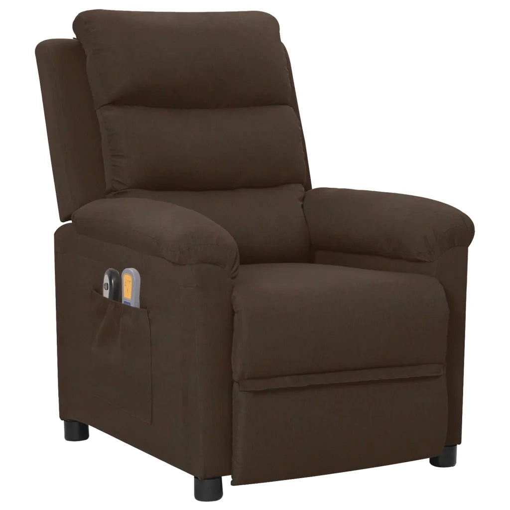 Poltrona Massaggiante Elettrica Marrone scuro in Tessuto cod mxl 31697