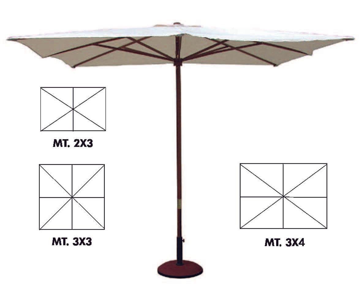 OMBRELLONE IN LEGNO  cm.300x300 palo ø mm.48 a 8 stecche    VETTE