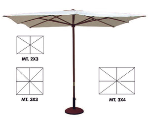 OMBRELLONE IN LEGNO  cm.300x300 palo ø mm.48 a 8 stecche    VETTE