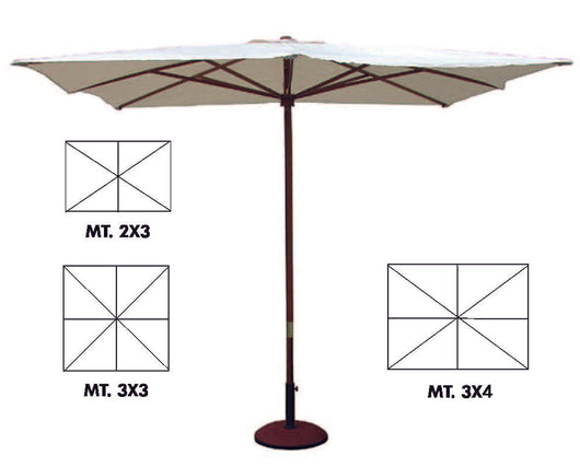 OMBRELLONE IN LEGNO  cm.300x300 palo ø mm.48 a 8 stecche    VETTE