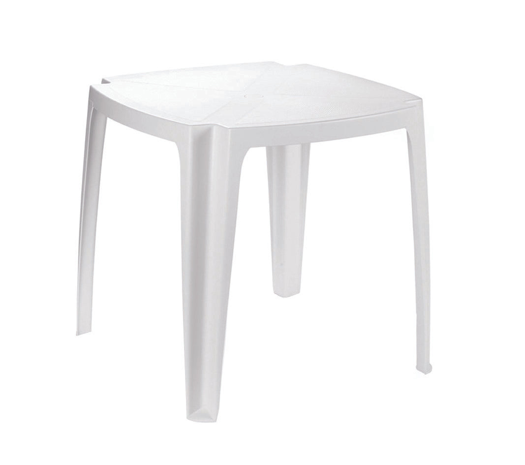 TAVOLO DA GIARDINO 75X75 BIANCO CM.75X75X72H.  cm.75x75x72h.  peso kg.5,9