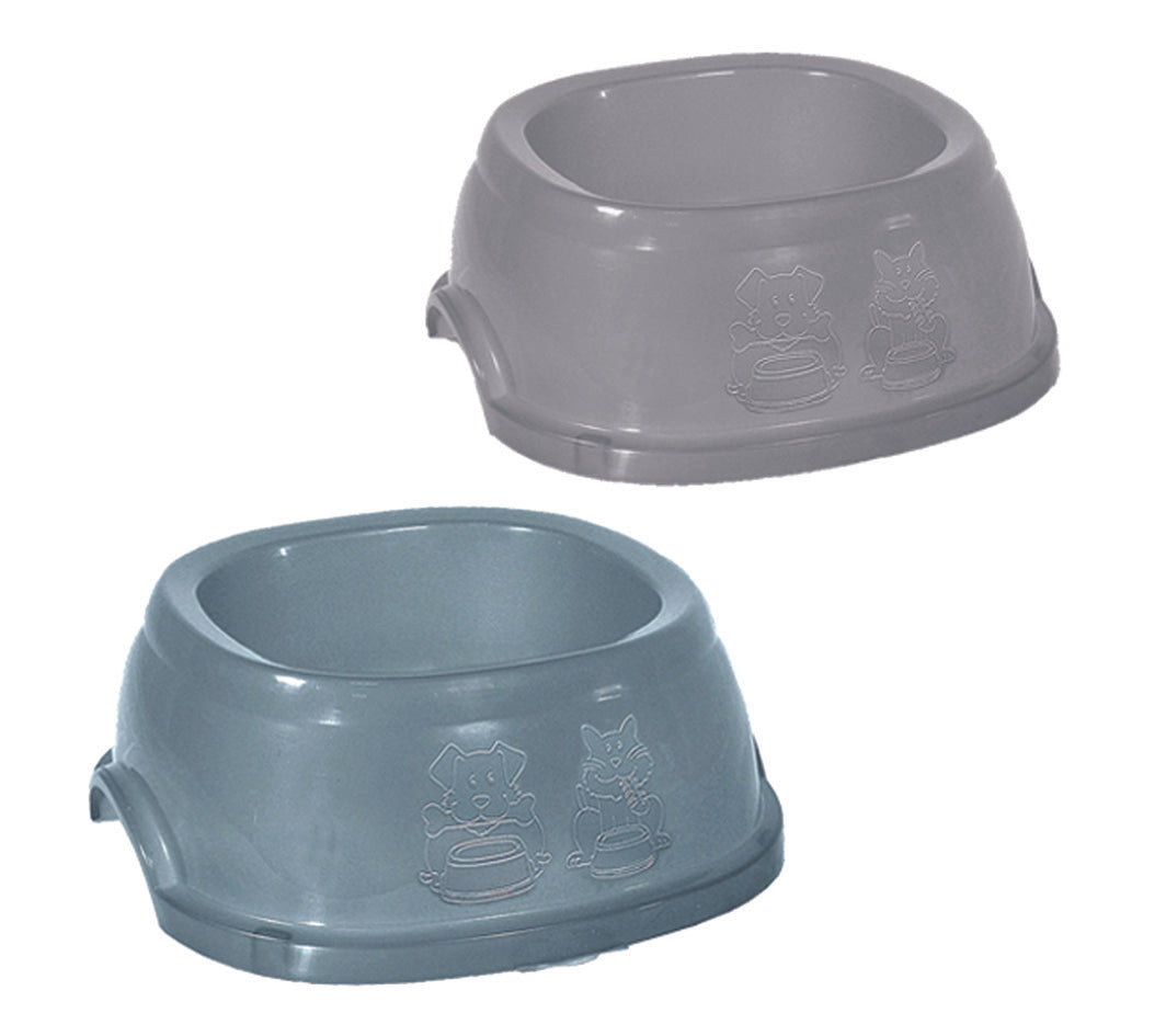 CIOTOLA IN PLASTICA PER ANIMALI DOMESTICI- - cm.22xx22x8h. - lt.1 - 6 pezzi STEFANPLAST