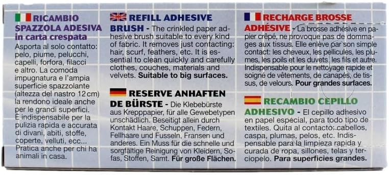 RICAMBIO SPAZZOLA PULIRELLA SUPER- - 10 mt carta crespata adesiva h. 12 cm GENERALFIX