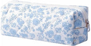 Pennamappa con Fiori Blu, Etui Sostenibile per Scuola e Ufficio