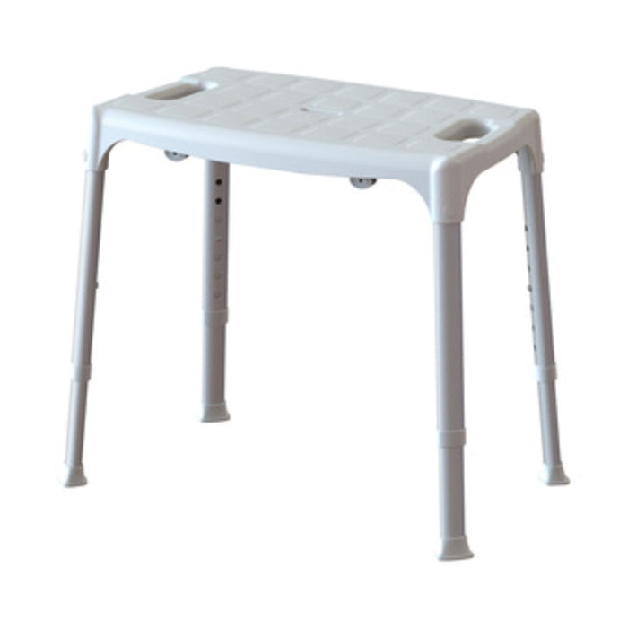 LUKAS SGABELLO BAGNO REGOLABILE BIG EH-SS-PP-BX- alle estremit? delle gambe quattro puntali in gomma antiscivolo garantiscono stabilit?. Si assembla facilmente senza nessun attrezzo. Non richiede manutenzione ed è facile da lavare. Peso testato 180 Kg. Colore bianco. Dimensioni 50 x 30 x h 39 / 54 cm. Art. EH-SS-PP-BX- 1,0 pz