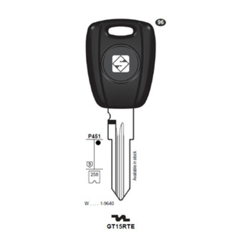 CHIAVI SILCA TRANSP.VUOTA GT15RTE       GR.96- 2,0 pz