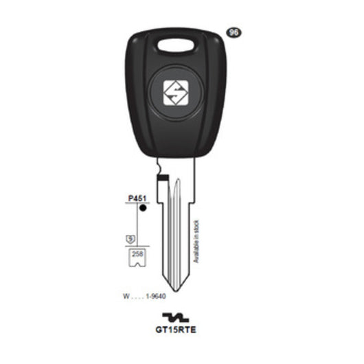 CHIAVI SILCA TRANSP.VUOTA GT15RTE       GR.96- 2,0 pz