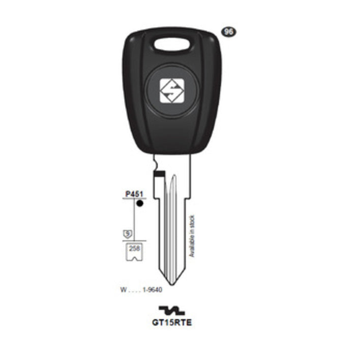 CHIAVI SILCA TRANSP.VUOTA GT15RTE       GR.96- 2,0 pz