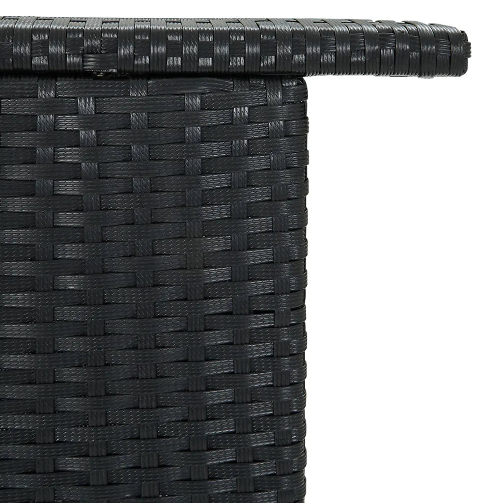 Tavolino da Giardino | Tavolo da Bar per Esterni Nero 120x55x110 cm in Polyrattan