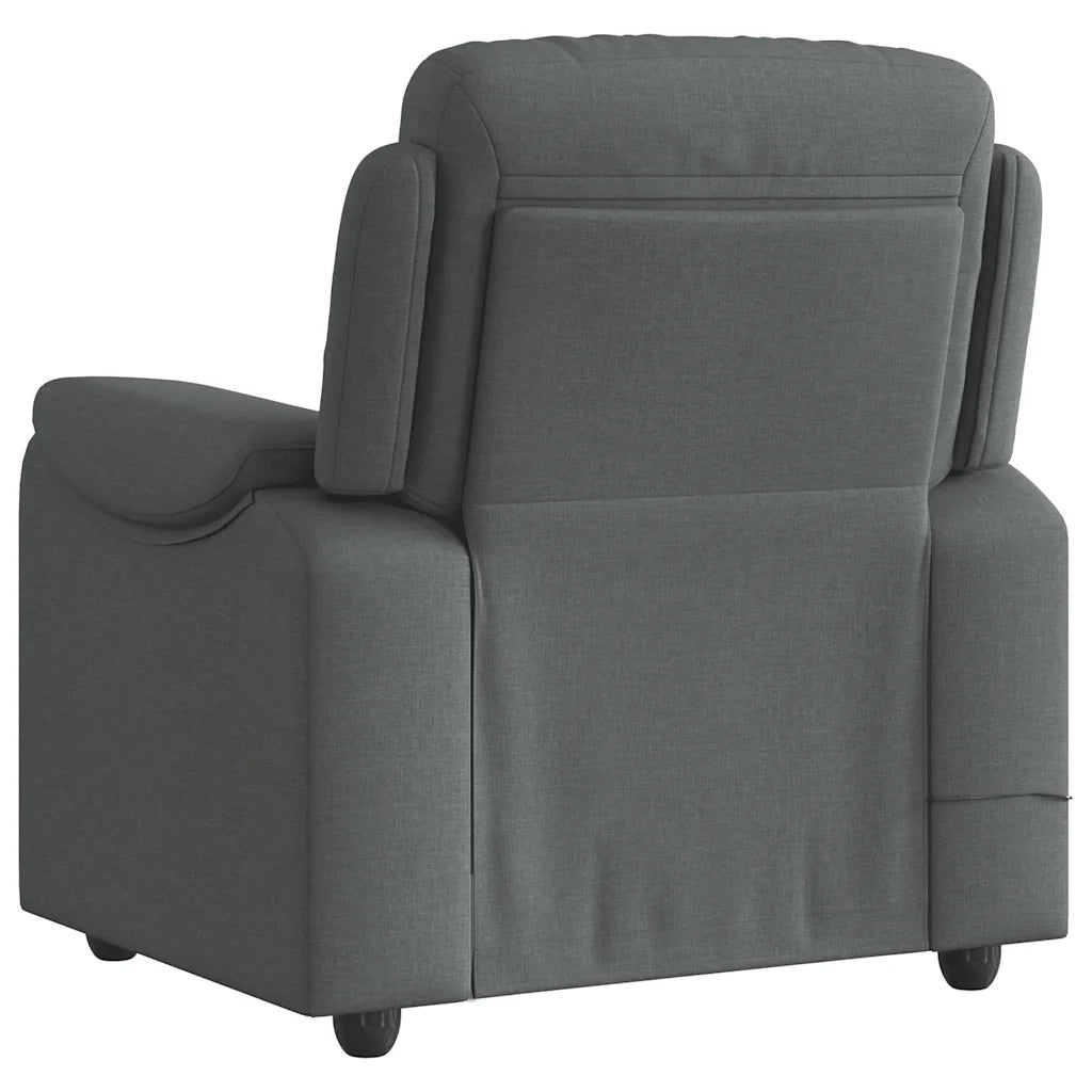 Poltrona reclinabile massaggiante in Tessuto Grigio Scuro 3303547