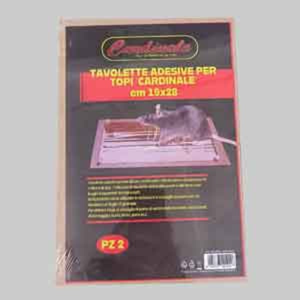 TAVOLETTE ADESIVE PER TOPI CARDINALE 19x28 cm - Conf. 2 pezzi - CARDINALEYPP